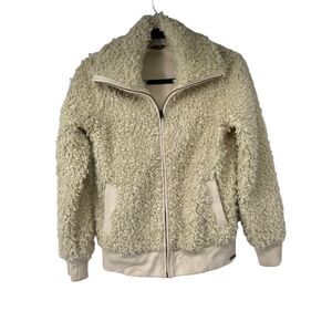Eddie Bauer Ivory Lake Crescent Bomber‎ Jacket with Pockets